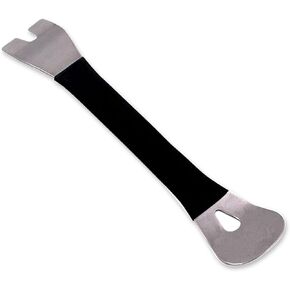 Yonput 1 PC Auto Trim Removal Metal Tool for Car, 3mm U-Shaped Pry Bar, Door Panel Radio Audio Navigation Installer Car Panel Removal Tool, Upholstery Fastener with Anti-Slip Handle (Silver)