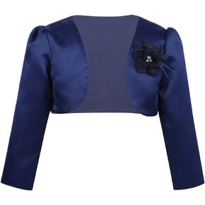 iEFiEL Girls Long Sleeves Bolero Jacket Shrug Short Cardigan Sweater Dress Cover Up