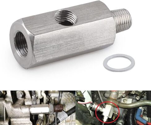 الفولاذ المقاوم للصدأ 1/8 ''BSPT استشعار ضغط الزيت المحملة إلى NPT محول توربو قياس خط التغذية T in Kuwait
