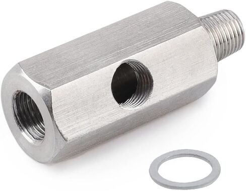 الفولاذ المقاوم للصدأ 1/8 ''BSPT استشعار ضغط الزيت المحملة إلى NPT محول توربو قياس خط التغذية T in Kuwait