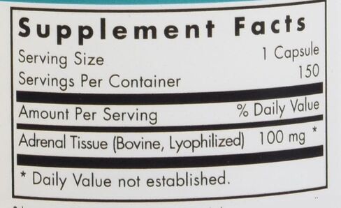 مكمل دعم الغدة الكظرية من نيوتريكولوجي للرجال والنساء - مكمل الغدة الكظرية، وظيفة المناعة، دعم الغدد الصماء، 100 ملغ من مستخلص الغدة الكظرية، البقري، مجفف بالتجميد - 150 قطعة in Kuwait