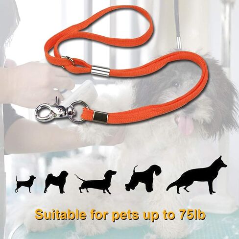 ORGPET 3Pack Dog Grooming Loop - Large Clip and Heavy Duty Nylon Restraint Noose Adjustable Fixed Dog Cat Safety Rope for Dog Grooming Table Bathing Bathtub (Pack of 3, 24.5") in Saudi Arabia