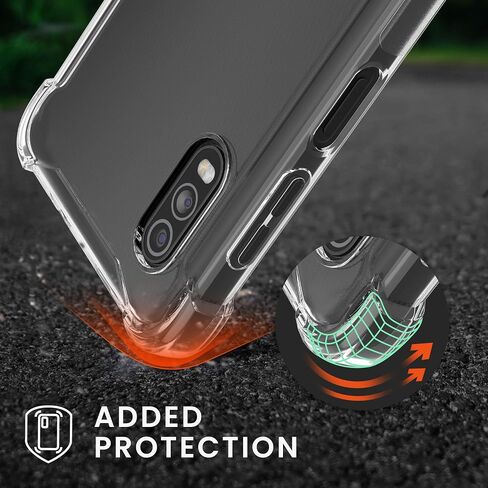 kwmobile Crossbody Case Compatible with Samsung Galaxy Xcover Pro Case - Clear TPU Phone Cover w/Lanyard Cord Strap - Transparent in Saudi Arabia