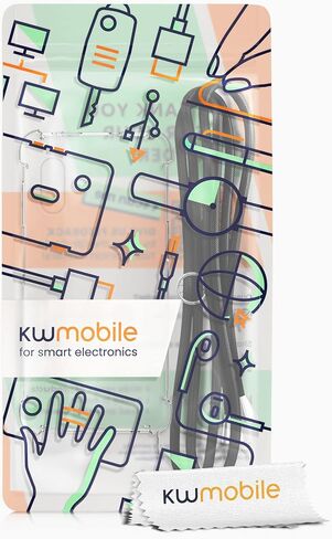 kwmobile Crossbody Case Compatible with Samsung Galaxy Xcover Pro Case - Clear TPU Phone Cover w/Lanyard Cord Strap - Transparent in Saudi Arabia