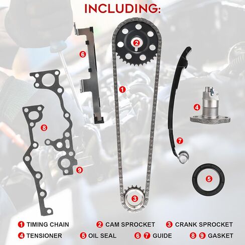 مجموعة سلسلة توقيت المحرك PUENGSI، مجموعة سلسلة التوقيت متوافقة مع 1995-2004 Toyota Tacoma 2.4L استبدال #1350675010 in Kuwait