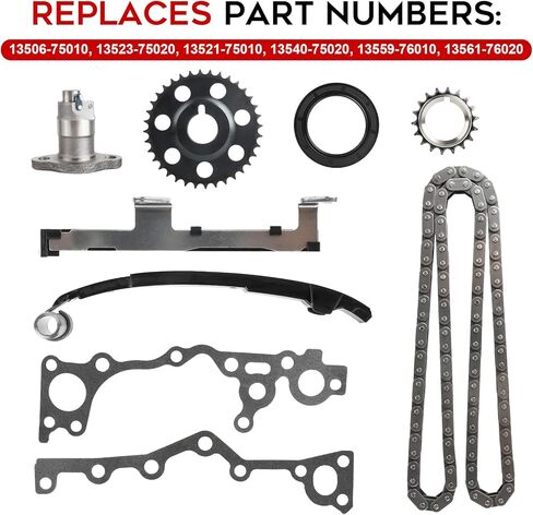 مجموعة سلسلة توقيت المحرك PUENGSI، مجموعة سلسلة التوقيت متوافقة مع 1995-2004 Toyota Tacoma 2.4L استبدال #1350675010 in Kuwait