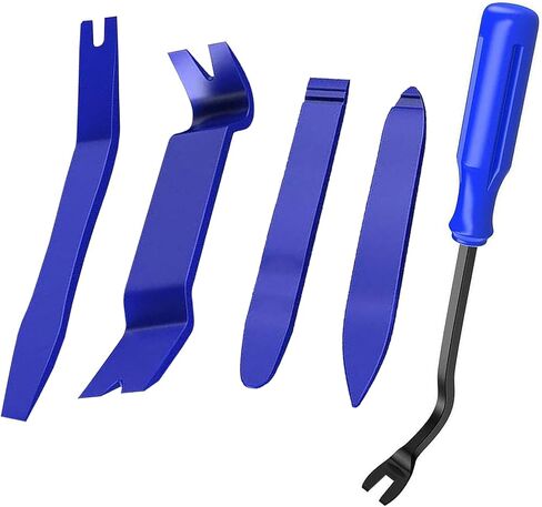 مجموعة أدوات فك ديكور السيارة من Tatibana، 5 قطع، مجموعة أدوات فك بلاستيكية مضادة للخدش، مجموعة أدوات تقليم تلقائية، مجموعة أدوات تثبيت مشبك لوحة الباب الداخلي لتثبيت صوت راديو السيارة in Kuwait