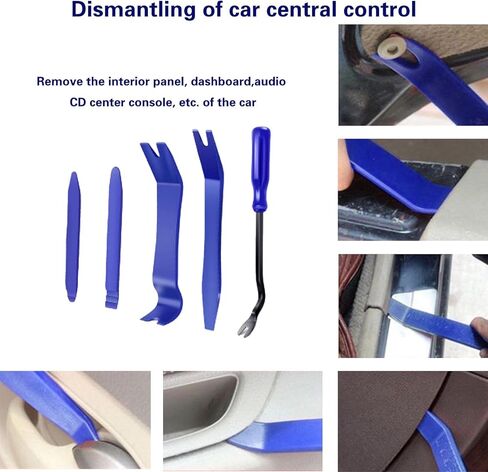 مجموعة أدوات فك ديكور السيارة من Tatibana، 5 قطع، مجموعة أدوات فك بلاستيكية مضادة للخدش، مجموعة أدوات تقليم تلقائية، مجموعة أدوات تثبيت مشبك لوحة الباب الداخلي لتثبيت صوت راديو السيارة in Kuwait
