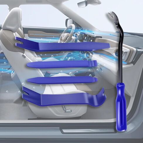 مجموعة أدوات فك ديكور السيارة من Tatibana، 5 قطع، مجموعة أدوات فك بلاستيكية مضادة للخدش، مجموعة أدوات تقليم تلقائية، مجموعة أدوات تثبيت مشبك لوحة الباب الداخلي لتثبيت صوت راديو السيارة in Kuwait