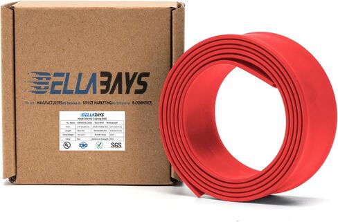 BELLA BAYS 4:1 Ratio 3/4 Inch (19.05mm) 4 Ft (1.2m) Waterproof Marine Grade Heat Shrink Tubing Roll Adhesive Lined Tube, Insulation Sealing and Oil-Proof, Red (UL, RoHS, SGS, ISO Certification) in Saudi Arabia