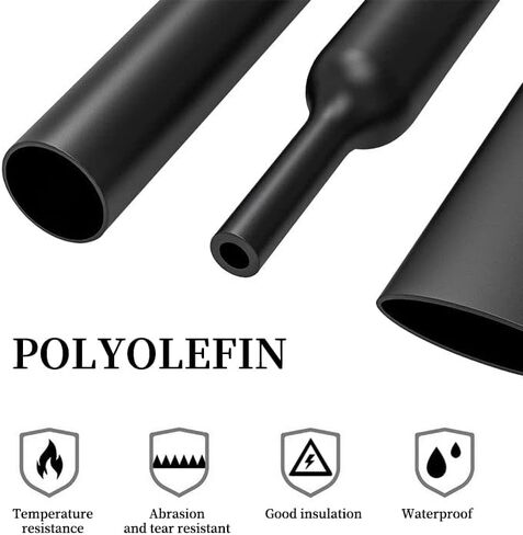 BELLA BAYS 4:1 Ratio 3/4 Inch (19.05mm) 4 Ft (1.2m) Waterproof Marine Grade Heat Shrink Tubing Roll Adhesive Lined Tube, Insulation Sealing and Oil-Proof, Red (UL, RoHS, SGS, ISO Certification) in Saudi Arabia