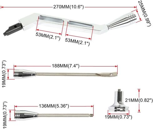 رافعة ناقل الحركة لعمود الألومنيوم المصقول من موغي، إشارة الانعطاف، أحذية خطر الرافعة ومجموعة إمالة لأعمدة جنرال موتورز 1967-1994 شيفروليه بويك أولدزموبيل بونتياك كاديلاك in Kuwait