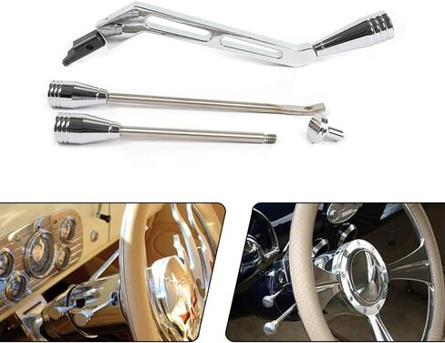 رافعة ناقل الحركة لعمود الألومنيوم المصقول من موغي، إشارة الانعطاف، أحذية خطر الرافعة ومجموعة إمالة لأعمدة جنرال موتورز 1967-1994 شيفروليه بويك أولدزموبيل بونتياك كاديلاك in Kuwait