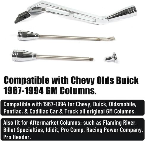 رافعة ناقل الحركة لعمود الألومنيوم المصقول من موغي، إشارة الانعطاف، أحذية خطر الرافعة ومجموعة إمالة لأعمدة جنرال موتورز 1967-1994 شيفروليه بويك أولدزموبيل بونتياك كاديلاك in Kuwait