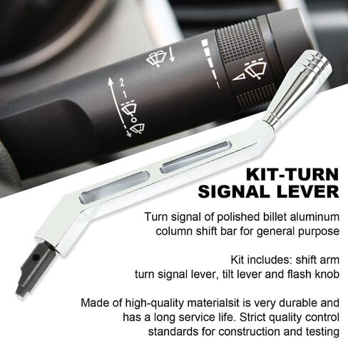 رافعة ناقل الحركة لعمود الألومنيوم المصقول من موغي، إشارة الانعطاف، أحذية خطر الرافعة ومجموعة إمالة لأعمدة جنرال موتورز 1967-1994 شيفروليه بويك أولدزموبيل بونتياك كاديلاك in Kuwait