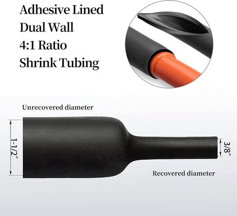 BELLA BAYS 4:1 Ratio 3/4 Inch (19.05mm) 4 Ft (1.2m) Waterproof Marine Grade Heat Shrink Tubing Roll Adhesive Lined Tube, Insulation Sealing and Oil-Proof, Red (UL, RoHS, SGS, ISO Certification) in Saudi Arabia