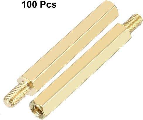 uxcell 100pcs M3 30+6mm Female Male Thread Brass Hex Standoff Spacer Screws PCB Pillar in Saudi Arabia