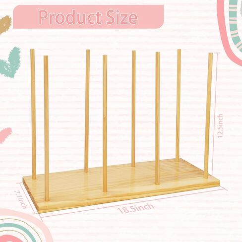 Ouvibor Wooden Puppet Stand, Education Wooden Puppet Tree Store and Display Doll Holder, Anti Crush Storage, Holds 8 Hand Puppets in Saudi Arabia