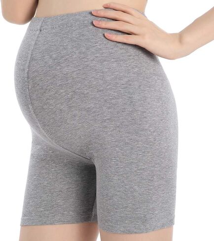 QingWan Women Under Dress Pregnancy Short Leggings Yoga Maternity Shorts Over The Belly in Saudi Arabia