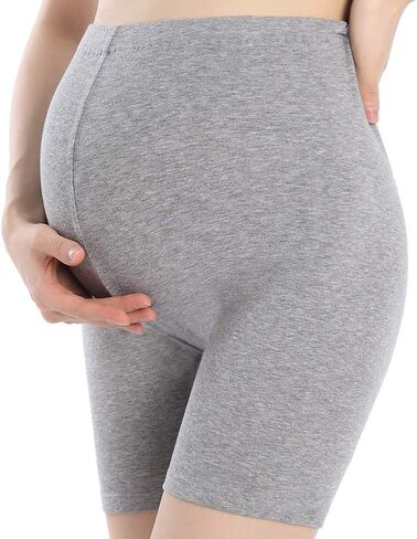 QingWan Women Under Dress Pregnancy Short Leggings Yoga Maternity Shorts Over The Belly in Saudi Arabia