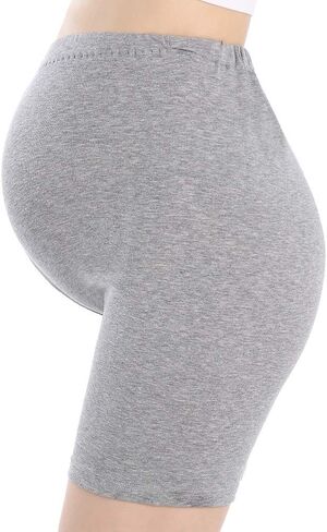 QingWan Women Under Dress Pregnancy Short Leggings Yoga Maternity Shorts Over The Belly in Saudi Arabia