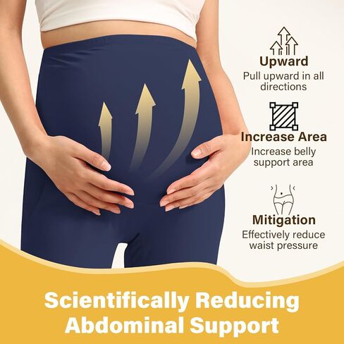 CUXFLS Women's Maternity Leggings Over The Belly Pregnancy with Pockets Yoga Pants Active Wear Tights Pants Workout in Saudi Arabia