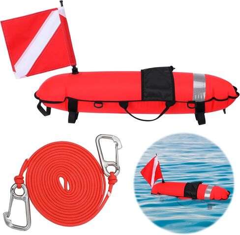 kanayu نفخ تعويم الغوص سطح علامة العوامة Spearfishing إشارة المجلس العوامة مع علم الغوص، نفخ إشارة العائمة freediving الحبل المقود للغوص الرياضات المائية إشارة القوارب الصيد in Saudi Arabia