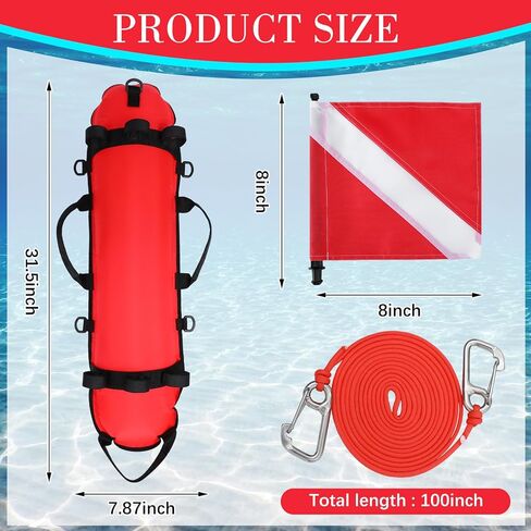 kanayu نفخ تعويم الغوص سطح علامة العوامة Spearfishing إشارة المجلس العوامة مع علم الغوص، نفخ إشارة العائمة freediving الحبل المقود للغوص الرياضات المائية إشارة القوارب الصيد in Saudi Arabia