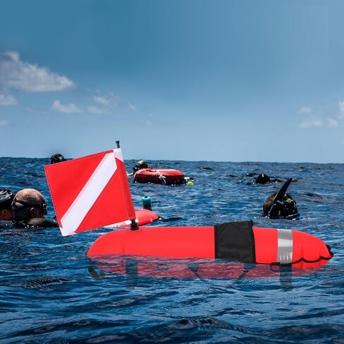 kanayu نفخ تعويم الغوص سطح علامة العوامة Spearfishing إشارة المجلس العوامة مع علم الغوص، نفخ إشارة العائمة freediving الحبل المقود للغوص الرياضات المائية إشارة القوارب الصيد in Saudi Arabia