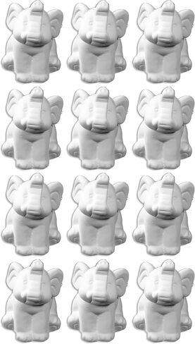 قم بتخزين استوديو السيراميك الخاص بك - مجموعة من 12 قطعة - الفيل الصغير - قم برسم تذكار السيراميك الخاص بك in Kuwait