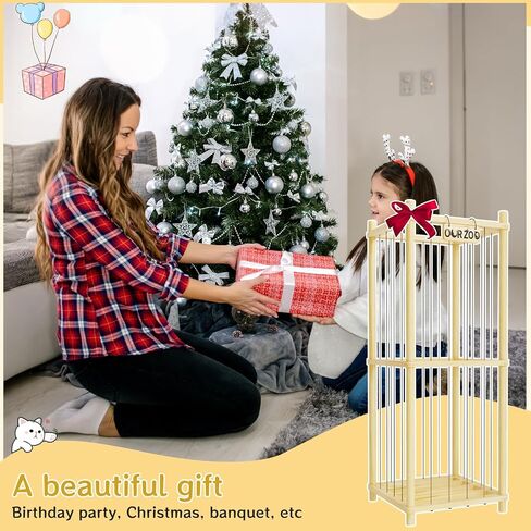 HAIDAIYA Stuffed Animal Zoo Storage Cage Wooden, 36''(3ft) Wood Large Stuffed Animal Storage Basket, Toy Storage for Big Stuffed Animals, Large Toy Chest for Kids Girls Boys Toy Organizer Holder in Saudi Arabia