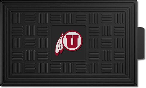 FANMATS 11388 Utah Utes Heavy Duty Vinyl Medallion Outdoor Door Mat - 19.5in. x 31in. in Saudi Arabia
