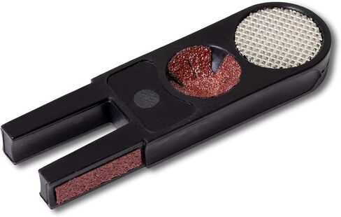 Ulti-Mate Pool Billiard Cue TIP Tool 5 in 1 Trimmer Burnisher Shaper Tapper Conditioner w/1 Set of Replacement Abrasives - Made in The USA in Kuwait