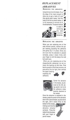 Ulti-Mate Pool Billiard Cue TIP Tool 5 in 1 Trimmer Burnisher Shaper Tapper Conditioner w/1 Set of Replacement Abrasives - Made in The USA in Kuwait