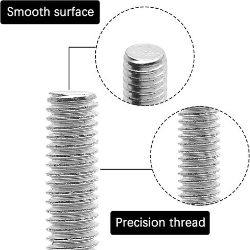 Piutouyar 16Pcs M6x15mm Male Thread Knurled Thumb Screw, Clamping Knobs Grip Thumb Screw on Type Round Head in Saudi Arabia