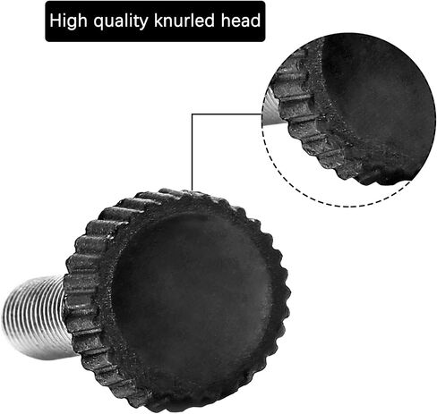 Piutouyar 16Pcs M6x15mm Male Thread Knurled Thumb Screw, Clamping Knobs Grip Thumb Screw on Type Round Head in Saudi Arabia