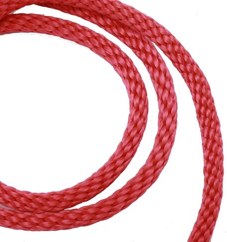NovelBee 3/8 Inch 100Feet Premium Solid Braid MFP Anchor Line Anchor Rope with Stainless Steel Thimble (Red) in Saudi Arabia