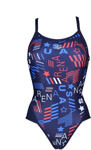 ARENA Women's Blue USA Superfly Back MaxLife One Piece Swimsuit in Saudi Arabia