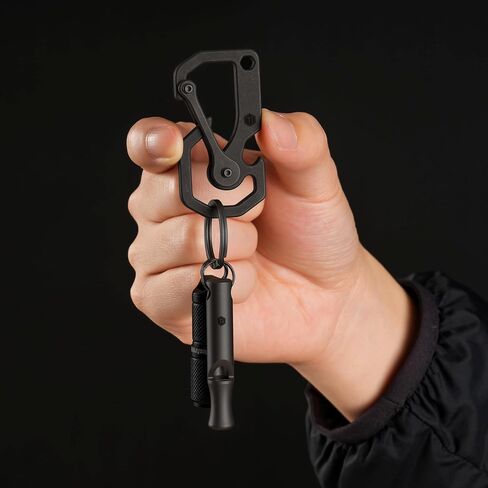 KeyUnity KU06BK Titanium Carabiner Keychain Tool, Bottle Opener with Screw Bit Driver for Everyday Carry in Saudi Arabia