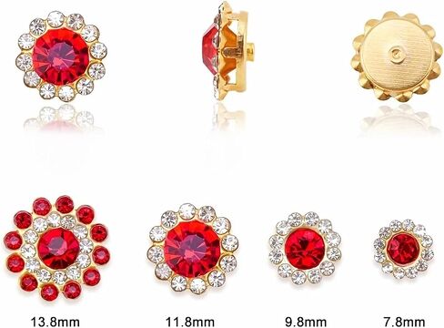 100pcs Sew on Rhinestones Crystals Glass Gems Metal Claw Mixed 8mm 10mm 12mm 14mm Sunflower Garments for Sewing Headband Jewelry Crafts Clothes Shoes Belt Accessories (00 Mixed Color) in Saudi Arabia