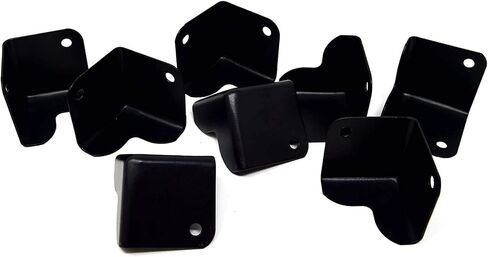 MIYAKO USA 8 Pack - 1.5" Cabinets Speaker Corners Protector Black Squared Metal for Front of PA/DJ (21-812) in Saudi Arabia