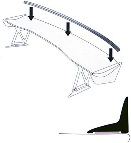 Vaikari USA Universal Spoiler Gurney Flap لأجنحة GT Spoilers in Kuwait