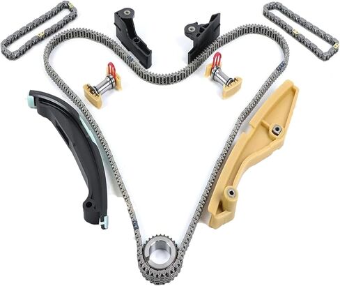 ZumuraAuto Engine Timing Chain Kit Cam Phaser VVT Suitable for Lincoln Taurus Transit Explorer F150 Ecoboost AT4Z6L266B, AT4Z6K297B, AT4Z6K254A, AT4Z6B274A, AT4Z6K297A, AT4E6K297, AT4Z6K255A in Saudi Arabia
