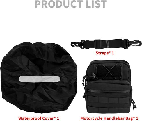 YHMTIVTU حقائب المقود العالمية للدراجات النارية حقيبة الشوكة الأمامية حقيبة مقبض الدراجة حقيبة المقود T-Bar حقيبة أداة الحقيبة حقيبة تخزين صندوق السيارة مناسبة لـ Harley Dyna Street Bob FXBB Softail Sportster Cruiser in Kuwait