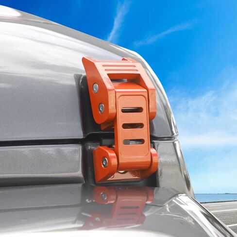 RT-TCZ for Wrangler Hood Latches Catch Kit Compatible with Jeep Wrangler JK JL Gladiator JT Orange Exterior Accessories 2pcs (3-Stripes) in Saudi Arabia