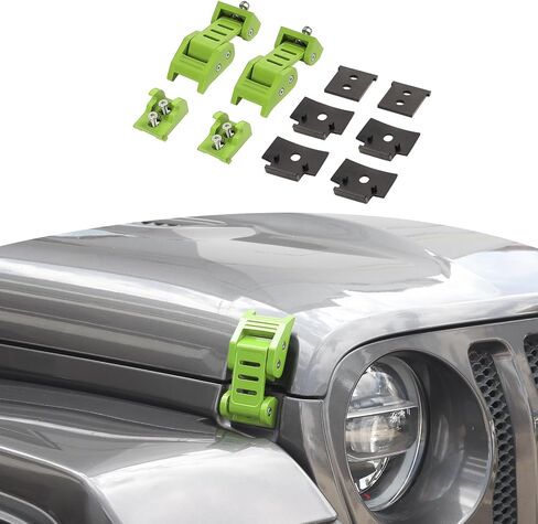 RT-TCZ for Wrangler Hood Latches Catch Kit Compatible with Jeep Wrangler JK JL Gladiator JT Orange Exterior Accessories 2pcs (3-Stripes) in Saudi Arabia