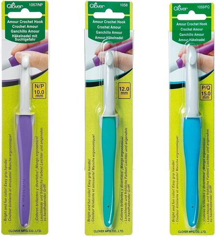 CLOVER Clover Amour Crochet Hook Set, 10mm, 12mm, and 15mm in Saudi Arabia
