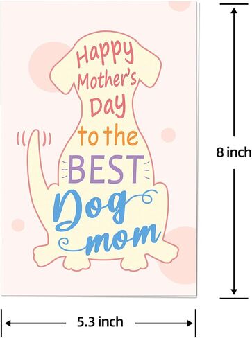 Arsagen Dog Mom Mother's Day Card, Cute Greeting Card For Best Dog Mom, Funny Mother's Day Card From The Pooch in Saudi Arabia