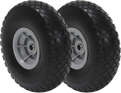 COSCO 12099FFY2E 10 Inch Low Profile Replacement Hand Trucks, Flat-Free, (Yellow, 2 Pack) Wheels in Saudi Arabia