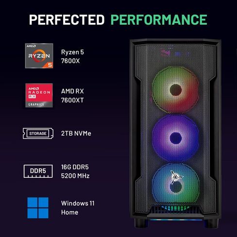 Skytech Chronos Gaming PC Desktop – Intel Core i7 12700F 2.1 GHz, NVIDIA RTX 4070 Ti, 1TB NVME SSD, 16GB DDR4 RAM 3200, 750W Gold PSU, 240mm AIO, 11AC Wi-Fi, Windows 11 Home 64-bit in Kuwait
